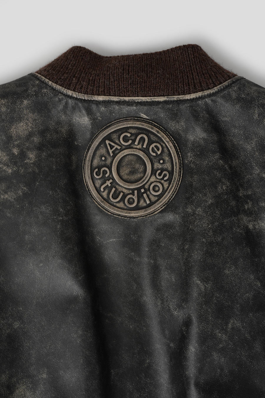 BLOUSON BOMBER EN CUIR NOIR - Image 6