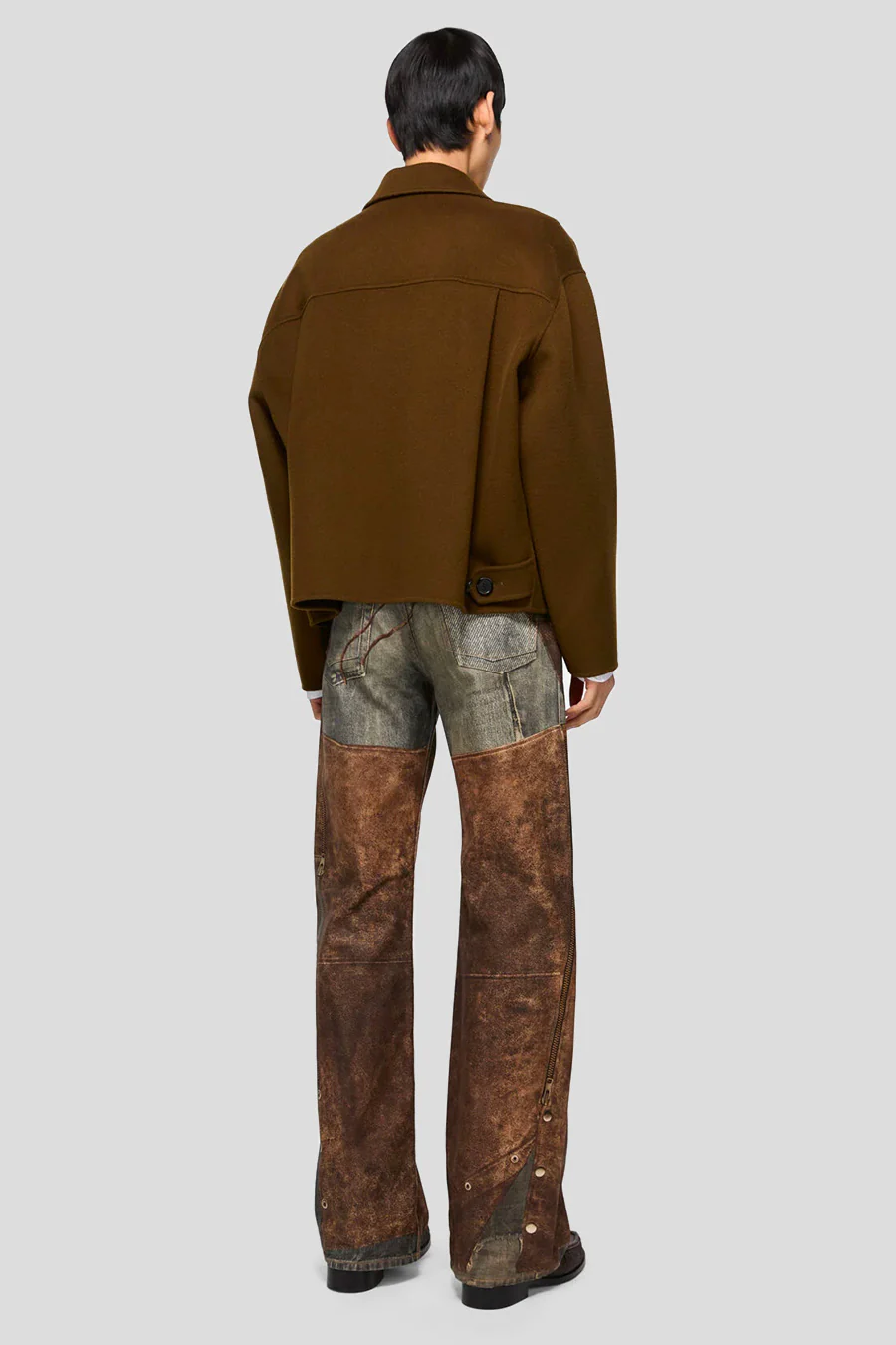 GILET EN CACHEMIRE VERT OLIVE - Image 4