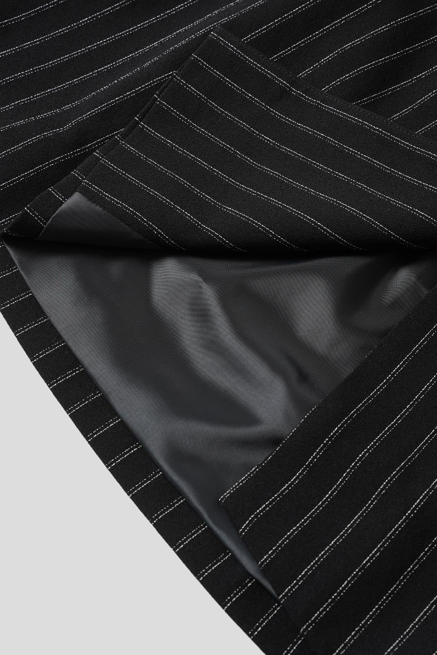 MINI JUPE À FENTE NOIRE ET CRAIE - Image 3