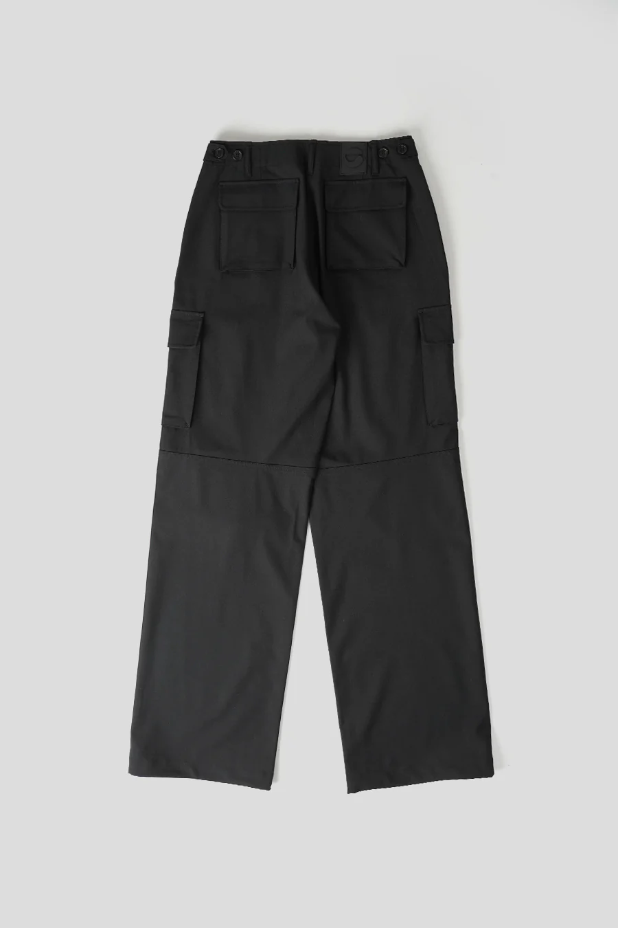 PANTALON TAILORED WIDE LEG CARGO NOIR - Image 5