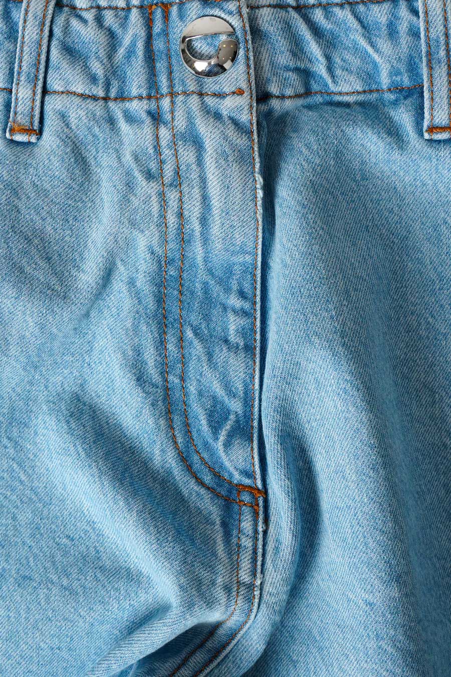 PANTALON CARGO EN DENIM BLEU - Image 3