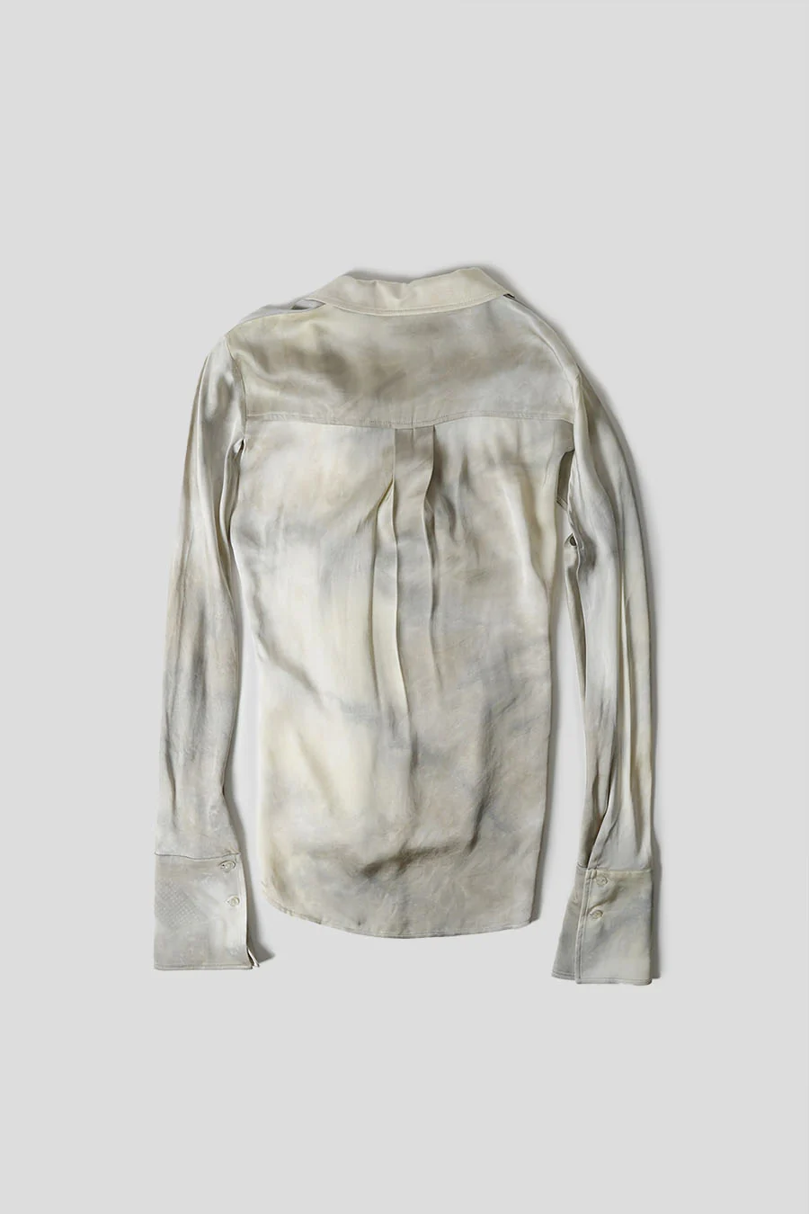 CHEMISE EN VISCOSE À DÉCOUPE BEIGE - Image 3