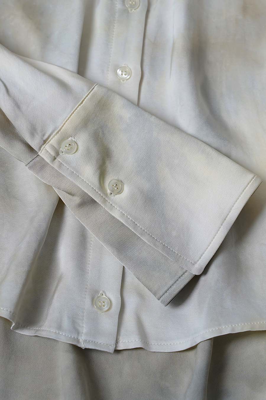 CHEMISE EN VISCOSE À DÉCOUPE BEIGE - Image 4