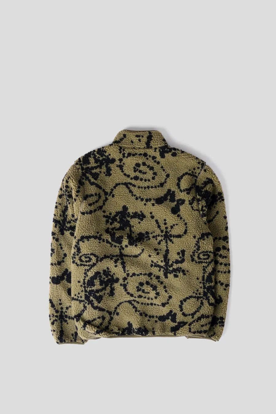 VESTE PRINT FLEECE VERTE ET NOIRE - Image 3