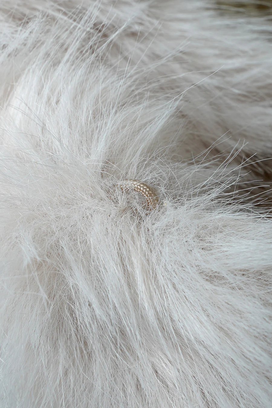 MANTEAU THE HUSTLE FUR BEIGE ET VERT - Image 5
