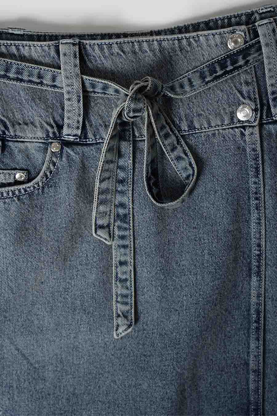 JUPE LONGUE DENIM GRISE - Image 4