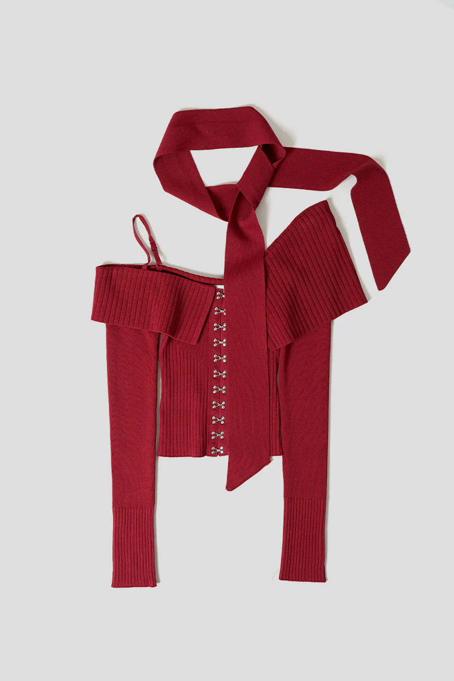 TRICOT ONE LOVE SHOULDER RIB ROUGE - Image 3