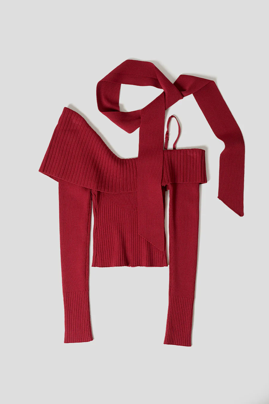 TRICOT ONE LOVE SHOULDER RIB ROUGE - Image 6