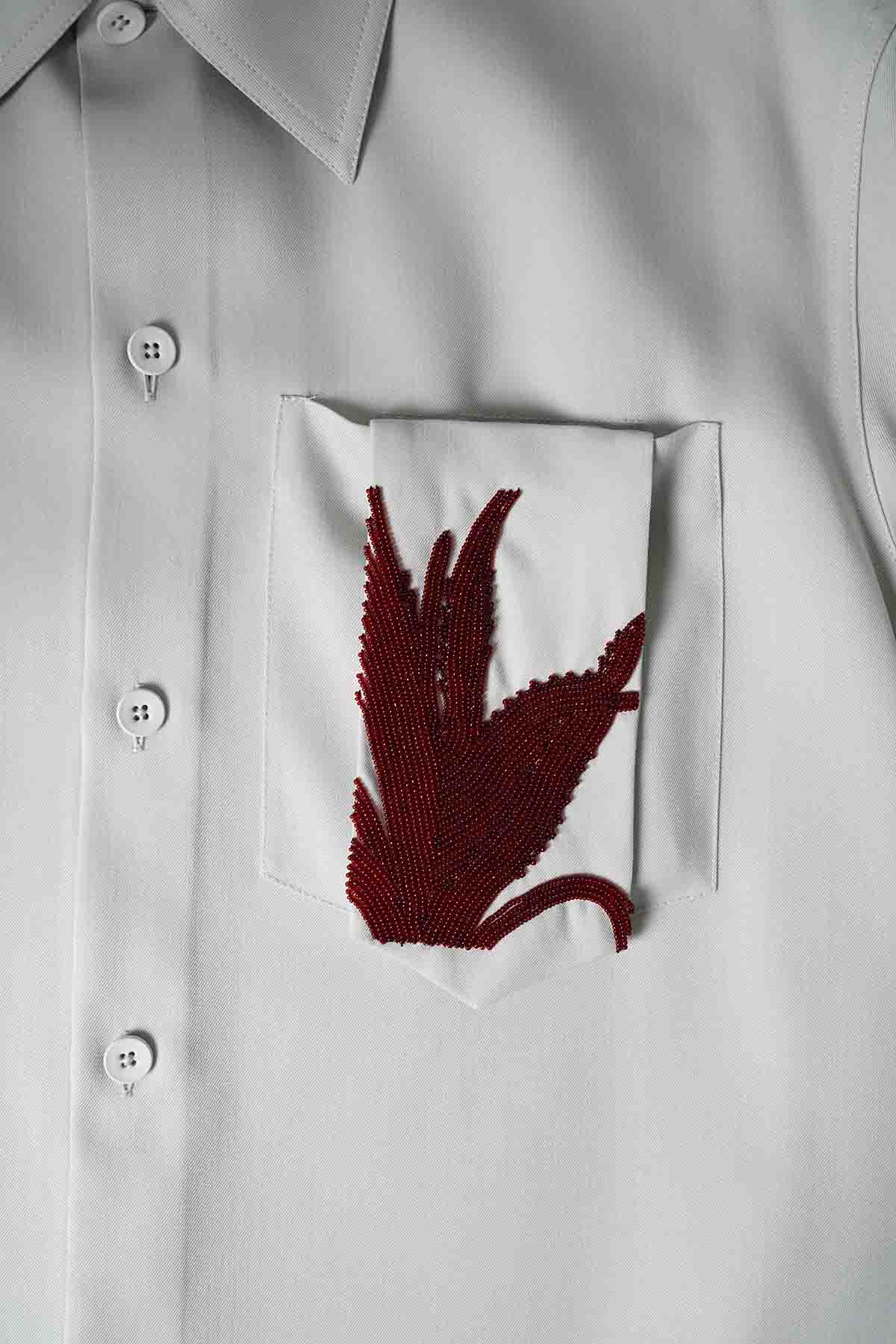 CHEMISE LIGHT WOOL GRISE - Image 4