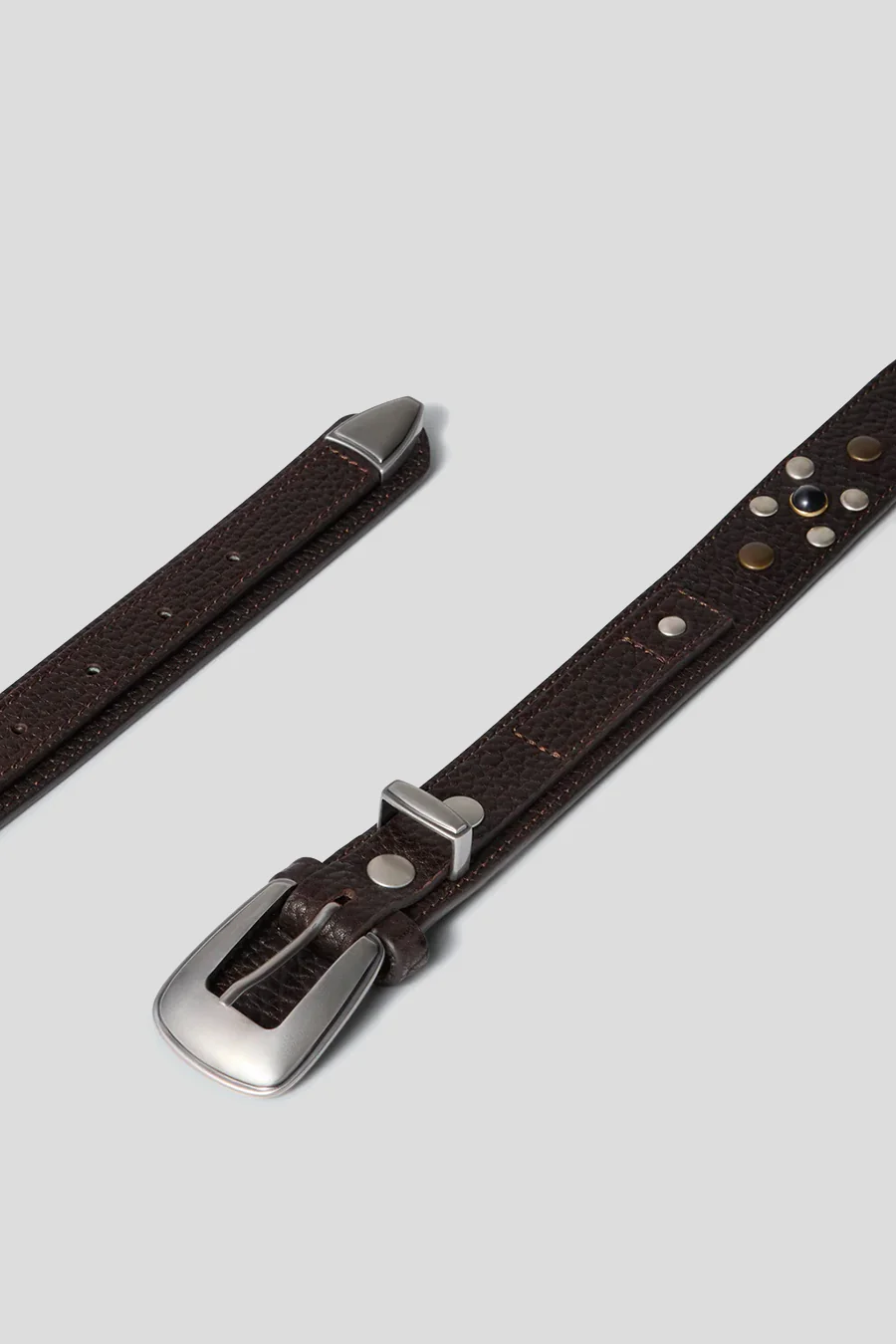 CEINTURE WESTERN STUDS B MARRON FONCÉ - Image 3