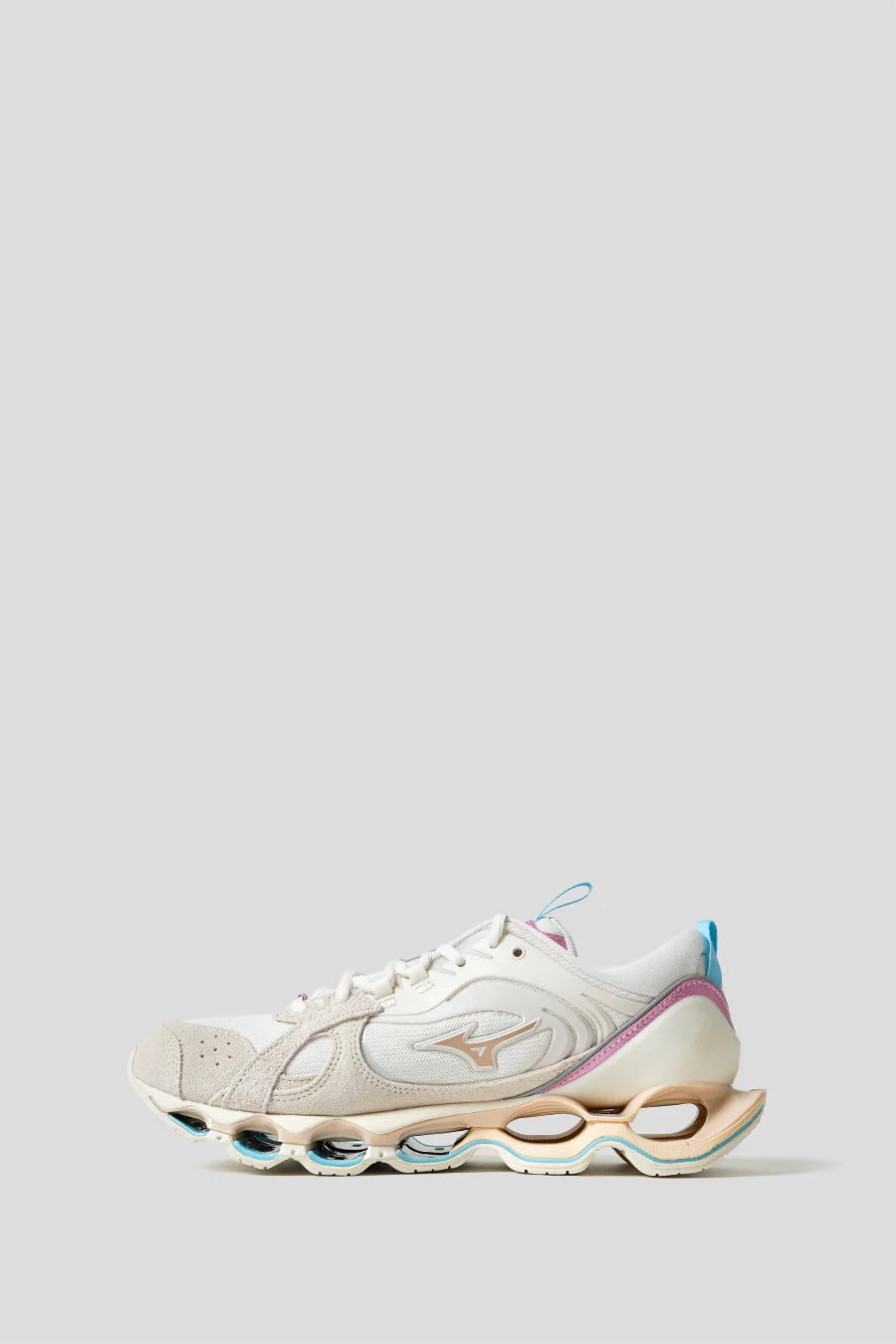 SNEAKERS WAVE PROPHECY B2 WHITE SAND, GOLD ET SKY BLUE - Image 3