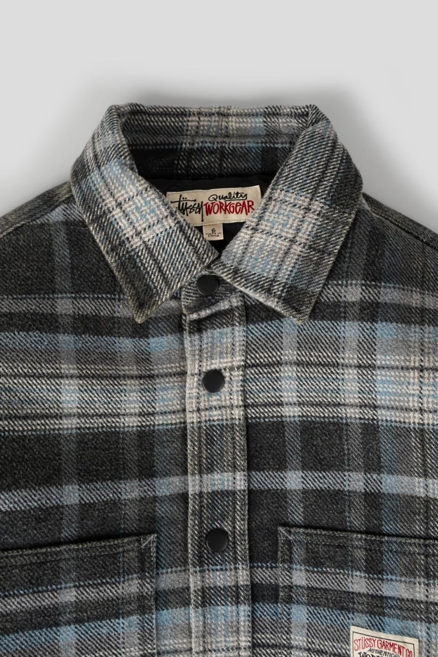 CHEMISE HEAVY PLAID BLEU - Image 3